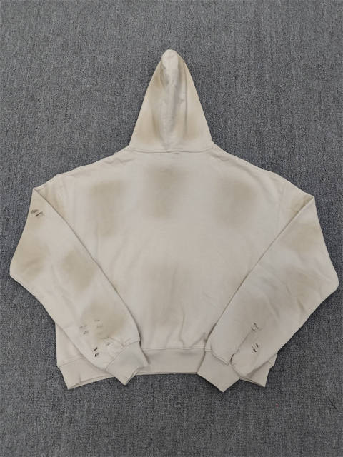1:1 Quality Vale Forever Cream Distressed Graphic Hoodie
