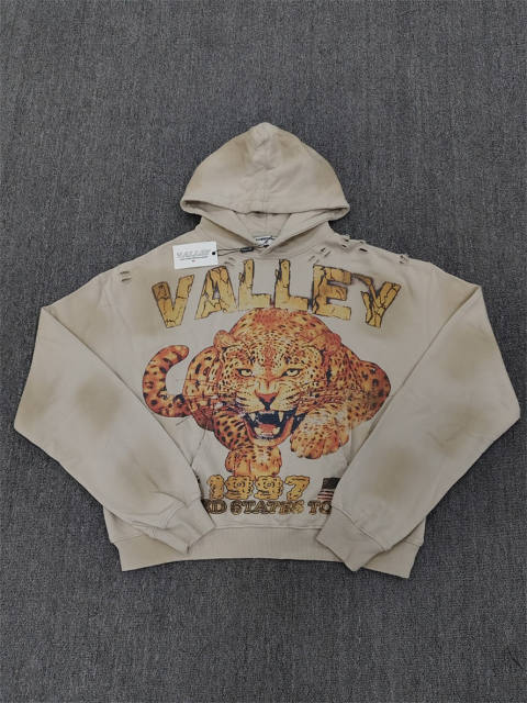 1:1 Quality Vale Forever Cream Distressed Graphic Hoodie