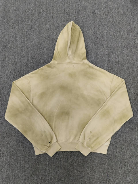 1:1 Quality Vale Forever Cream Contrast Trim Zip Hoodie