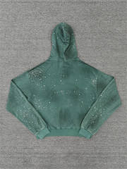 1:1 Quality Vintage Rhinestone Patch Zip Hoodie