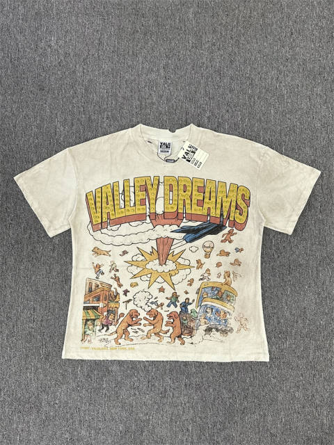 High Quality Vale Forever Valley Dreams Bomb Runaway Cartoon Vintage Washed T-Shirt