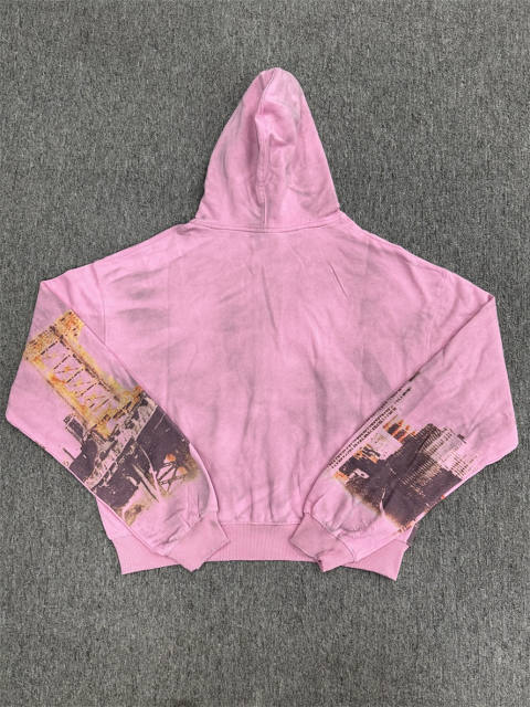1:1 Quality Vale Forever Pink Graphic Zip Hoodie