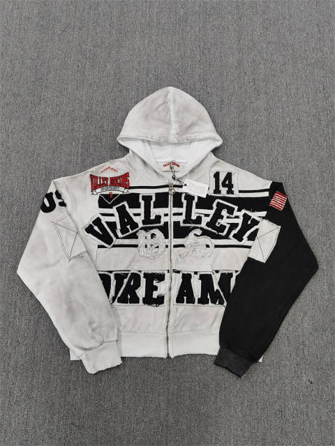 1:1 Quality Vale Forever White Graffiti Graphic Hoodie