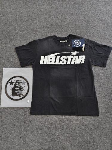1:1 Hellstar NFC SCAN Hellstar White Star Logo Vintage Washed T-Shir