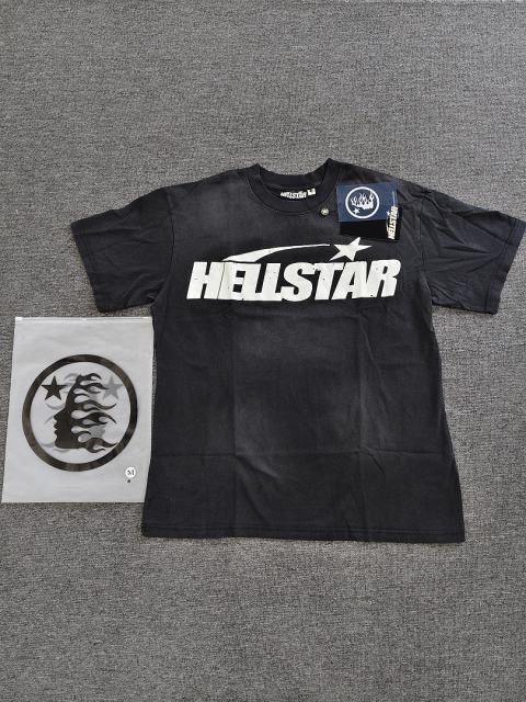 1:1 Hellstar NFC SCAN Hellstar White Star Logo Vintage Washed T-Shir