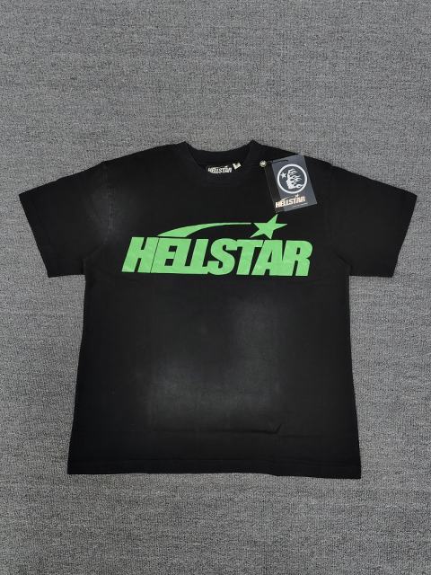 1:1 Hellstar NFC SCAN Hellstar Black Green Logo T-Shirt