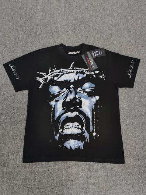 1:1 Hellstar NFC SCAN Hellstar Crown of Thorns Portrait Graphic T-Shirt