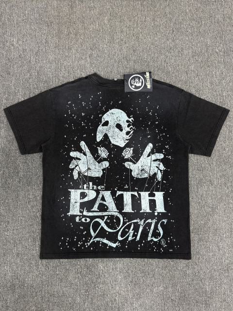 1:1 Hellstar NFC SCAN Hellstar Phantom Mask Rose Vintage Washed T-Shirt