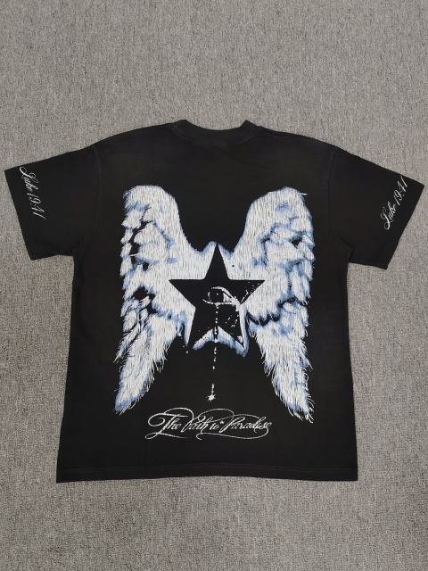 1:1 Hellstar NFC SCAN Hellstar Crown of Thorns Portrait Graphic T-Shirt