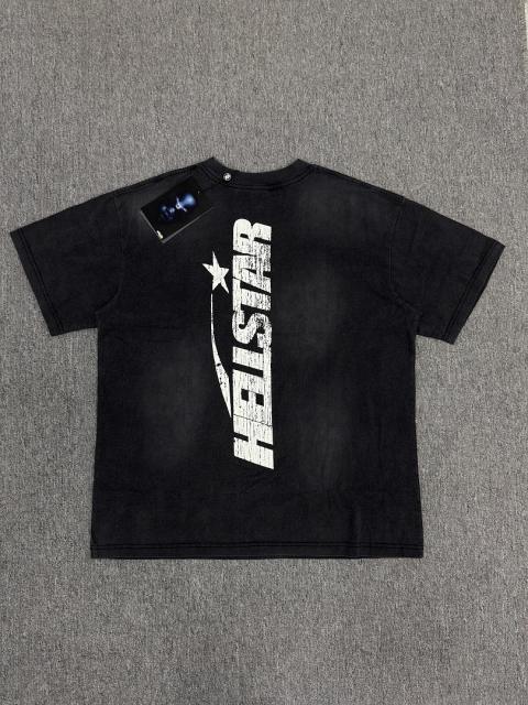 1:1 Hellstar NFC SCAN Hellstar Graffiti Number 08 Gradient Print Short Sleeve Football Top