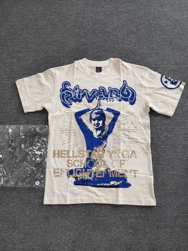 1:1 Hellstar NFC SCAN Hellstar Blue Yoga T-Shirt