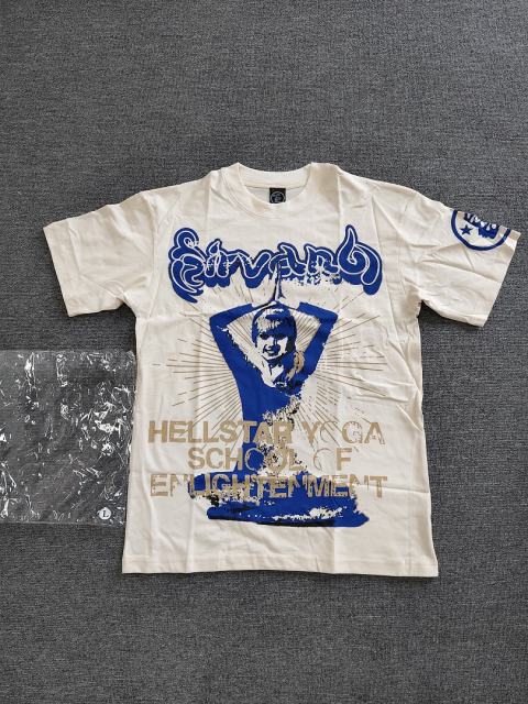 1:1 Hellstar NFC SCAN Hellstar Blue Yoga T-Shirt