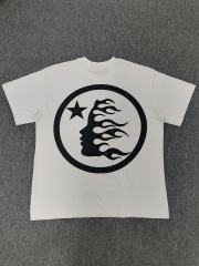 1:1 Hellstar NFC SCAN Hellstar Star Logo Rhinestone Vintage Off White T-Shirt