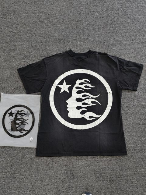 1:1 Hellstar NFC SCAN Hellstar White Star Logo Vintage Washed T-Shir