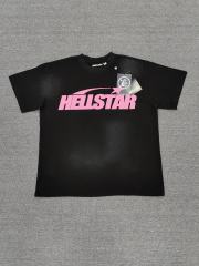 1:1 Hellstar NFC SCAN Hellstar Pink Arrow Logo Vintage Washed T-Shirt