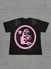 1:1 Hellstar NFC SCAN Hellstar Pink Arrow Logo Vintage Washed T-Shirt