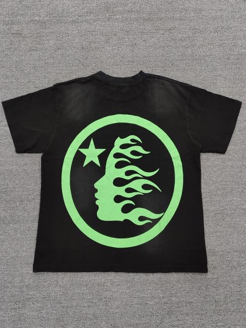 1:1 Hellstar NFC SCAN Hellstar Black Green Logo T-Shirt