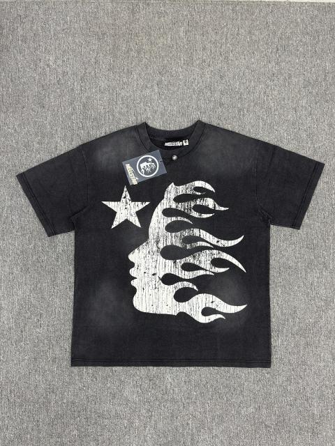 1:1 Hellstar NFC SCAN Hellstar Graffiti Number 08 Gradient Print Short Sleeve Football Top