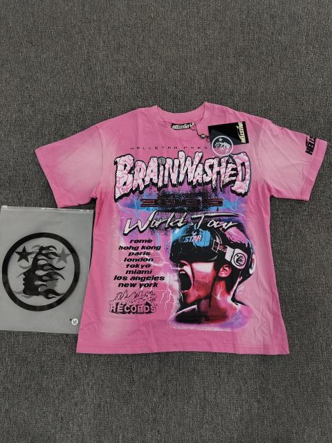 1:1 Hellstar NFC SCAN Hellstar World Tour Pink T-Shirt
