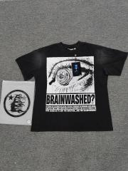 1:1 Hellstar NFC SCAN Hellstar Brainwashed Eye Graphic Vintage Black T-Shirt
