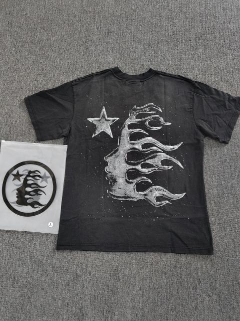 1:1 Hellstar NFC SCAN Hellstar Path To Paradise Galaxy Star Vintage Black T-Shirt
