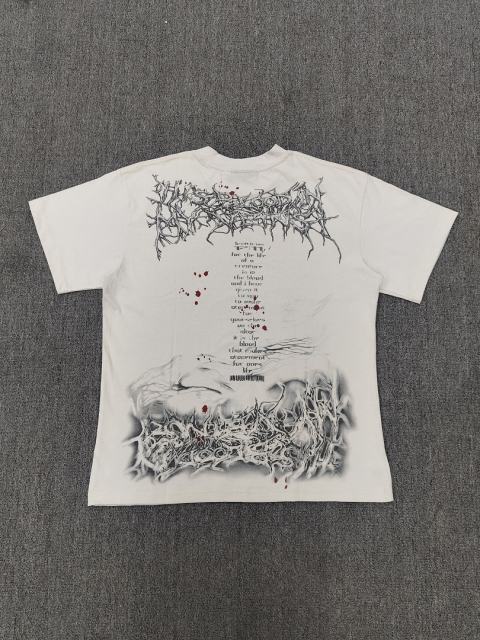 1:1 Hellstar NFC SCAN Hellstar Blood Vessel Gore Art T-Shirt