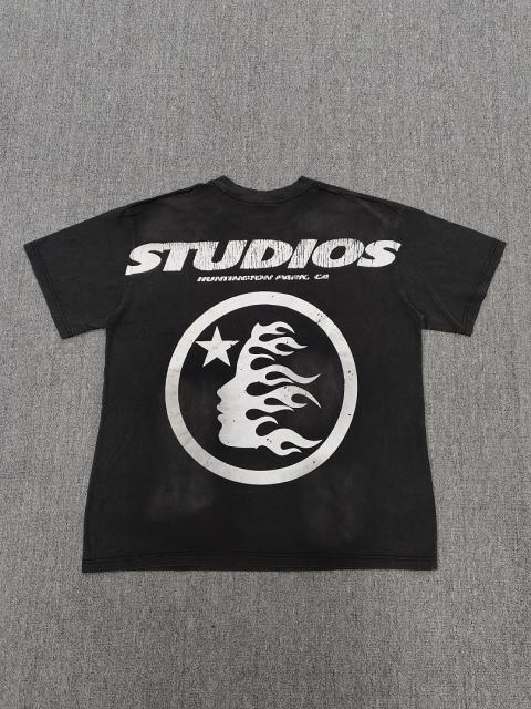 1:1 Hellstar NFC SCAN Hellstar Distressed Flame Logo Vintage Washed T-Shirt