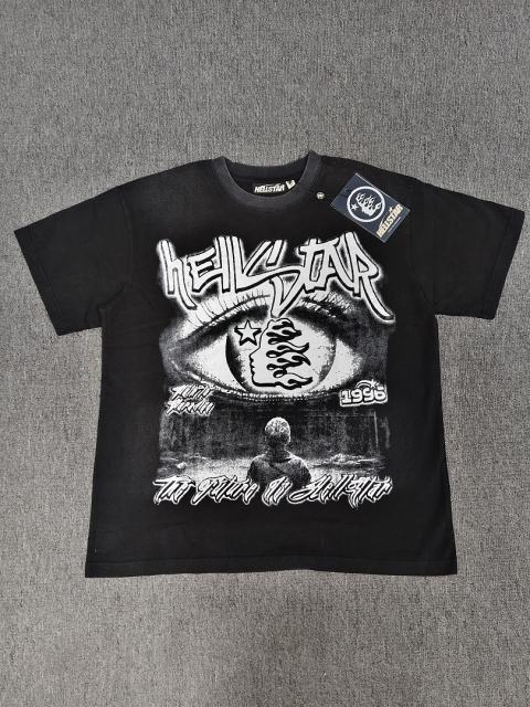 1:1 Hellstar NFC SCAN Hellstar Eye Portrait 1996 Vintage Washed T-Shirt