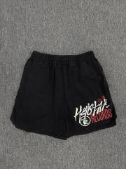 [NFC SCAN] High Quality Hellstar Scream Face Graphic Sweat Shorts Vintage Wash Black