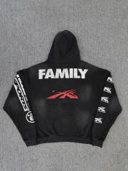 [NFC SCAN] High Quality Hellstar Sports Flame Graphic Hoodie Vintage Wash Black