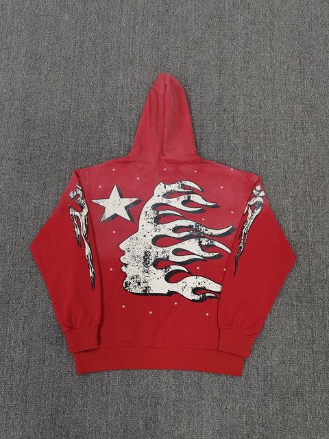 [NFC SCAN] High Quality Hellstar Records Flame Graphic Hoodie