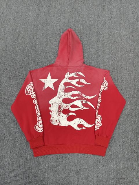 [NFC SCAN] High Quality Hellstar 30 Anniversary Red Hoodie