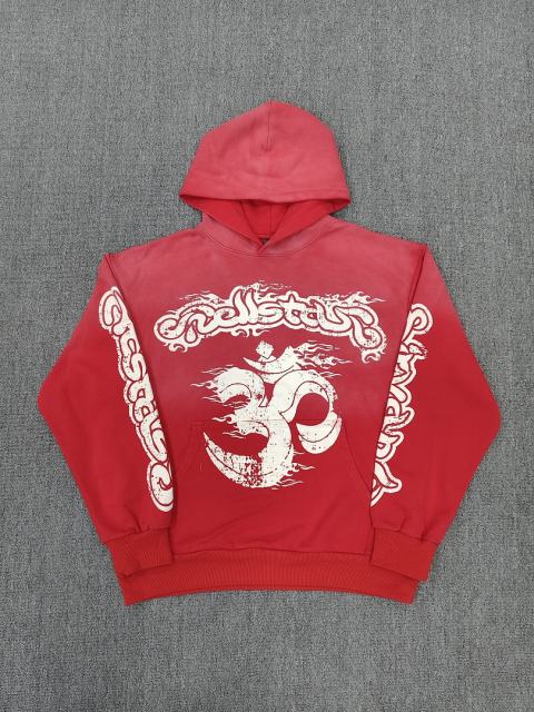 [NFC SCAN] High Quality Hellstar 30 Anniversary Red Hoodie