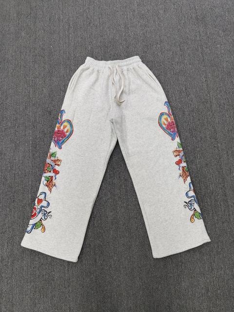 High Quality We Are Righteous Floral Angel Graphic Sweatpants- Grey