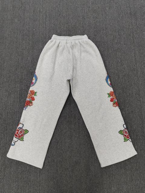 High Quality We Are Righteous Floral Angel Graphic Sweatpants- Grey