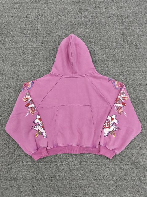 High Quality We Are Righteous Floral Angel Graphic Hoodie - Moss Green