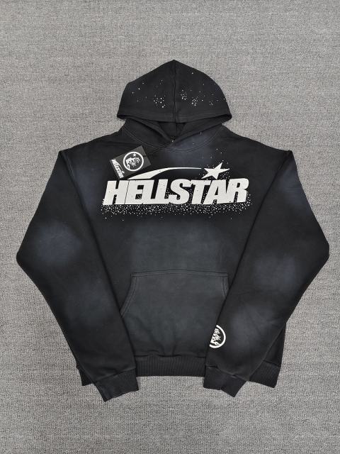 [NFC SCAN] High Quality Hellstar Shooting Star Sparkle Logo Hoodie