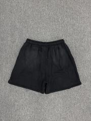 [NFC SCAN] High Quality Hellstar Red Flame Graphic Sweat Shorts Vintage Wash Black