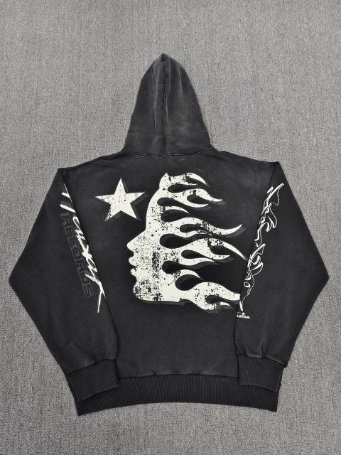 [NFC SCAN] High Quality Hellstar Records Flame Graphic Hoodie