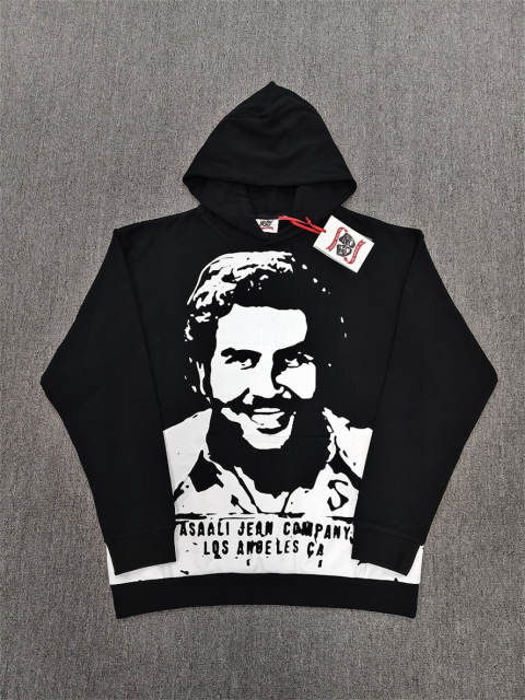High Quality ASAALI Black White Portrait Pullover Hoodie