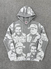 High Quality ASAALI Black White Portrait Collage Pullover Hoodie
