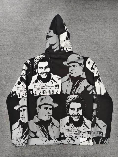 High Quality ASAALI Black White Portrait Collage Hoodie