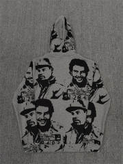 High Quality ASAALI Black White Portrait Collage Pullover Hoodie