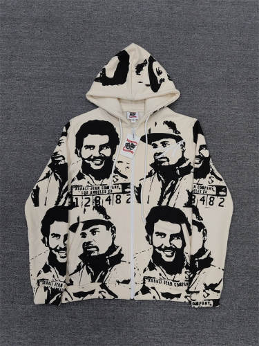 High Quality ASAALI Black White Portrait Collage Pullover Hoodie