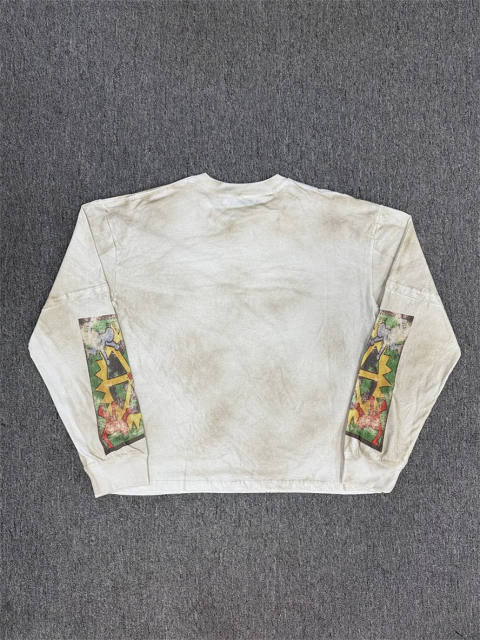 Vale Forever Distressed Vintage Cartoon Comic Graphic Long Sleeve T-Shirt