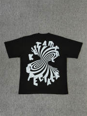 High Quality ASAALI ASAALI Black Spiral Typography Graphic T-Shirt