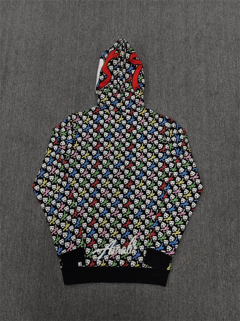 High Quality ASAALI Black Grey Cough Syrup Portrait Zip Hoodie