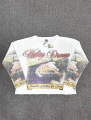Vale Forever Valley Dream Retro Religious Art Print Waffle Thermal Long Sleeve Shirt