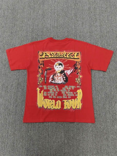 High Quality ASAALI Red World Tour Graphic T-Shirt