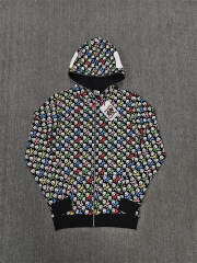 High Quality ASAALI Black Grey Cough Syrup Portrait Zip Hoodie